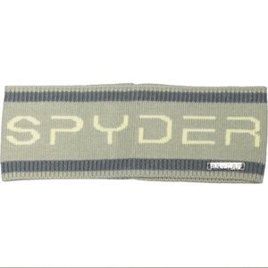 SPYDER OS Unisex Sage Green Cotton Blend Knit Logo Headband